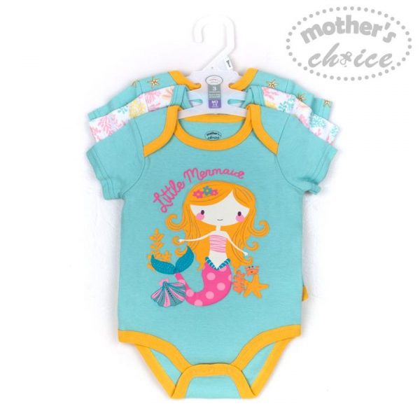 MOTHER'S-CHOICE-LITTLE-MERMAID-3PACK-SHORT-SLEEVE-BODYSUITS1